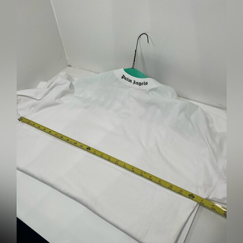 Palm Angels Size M Classic Logo Oversized White T-shirt - Picture 6 of 7